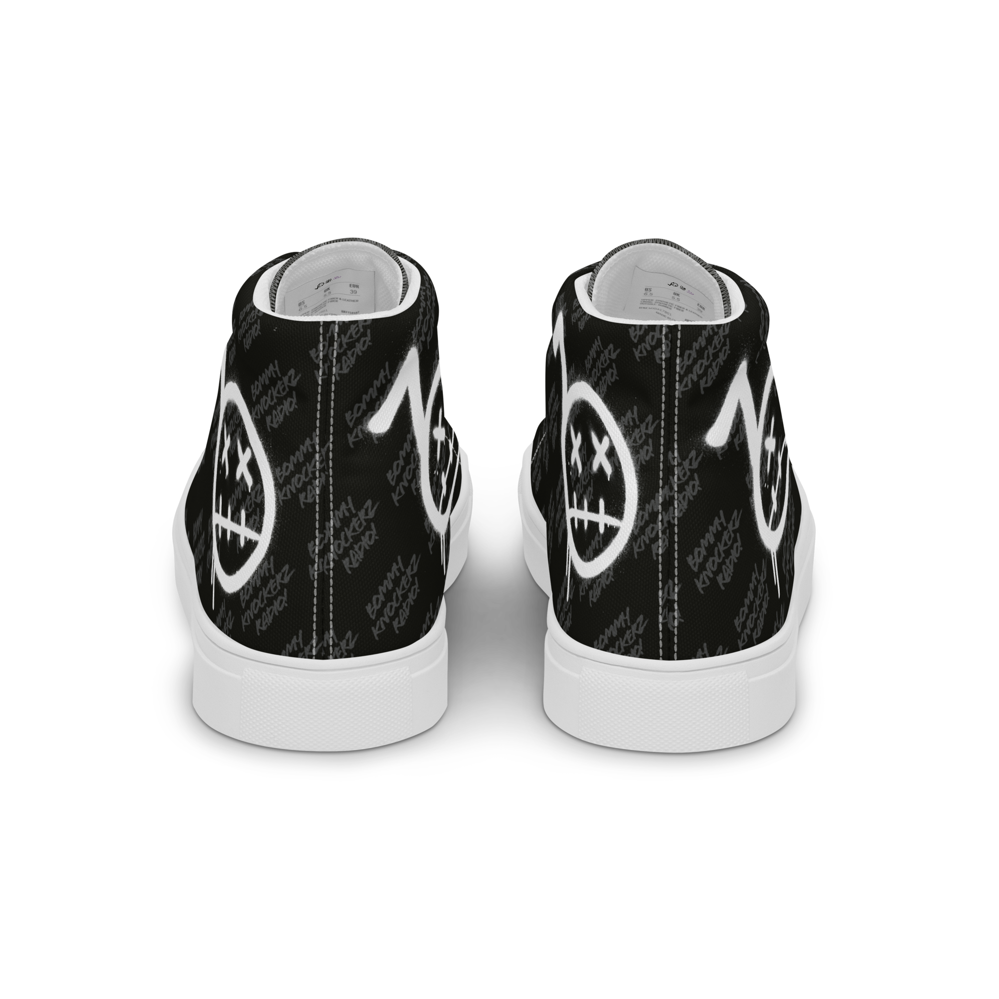 BommyKnockerz - Men’s - High Top Sneakers - (BLACK)