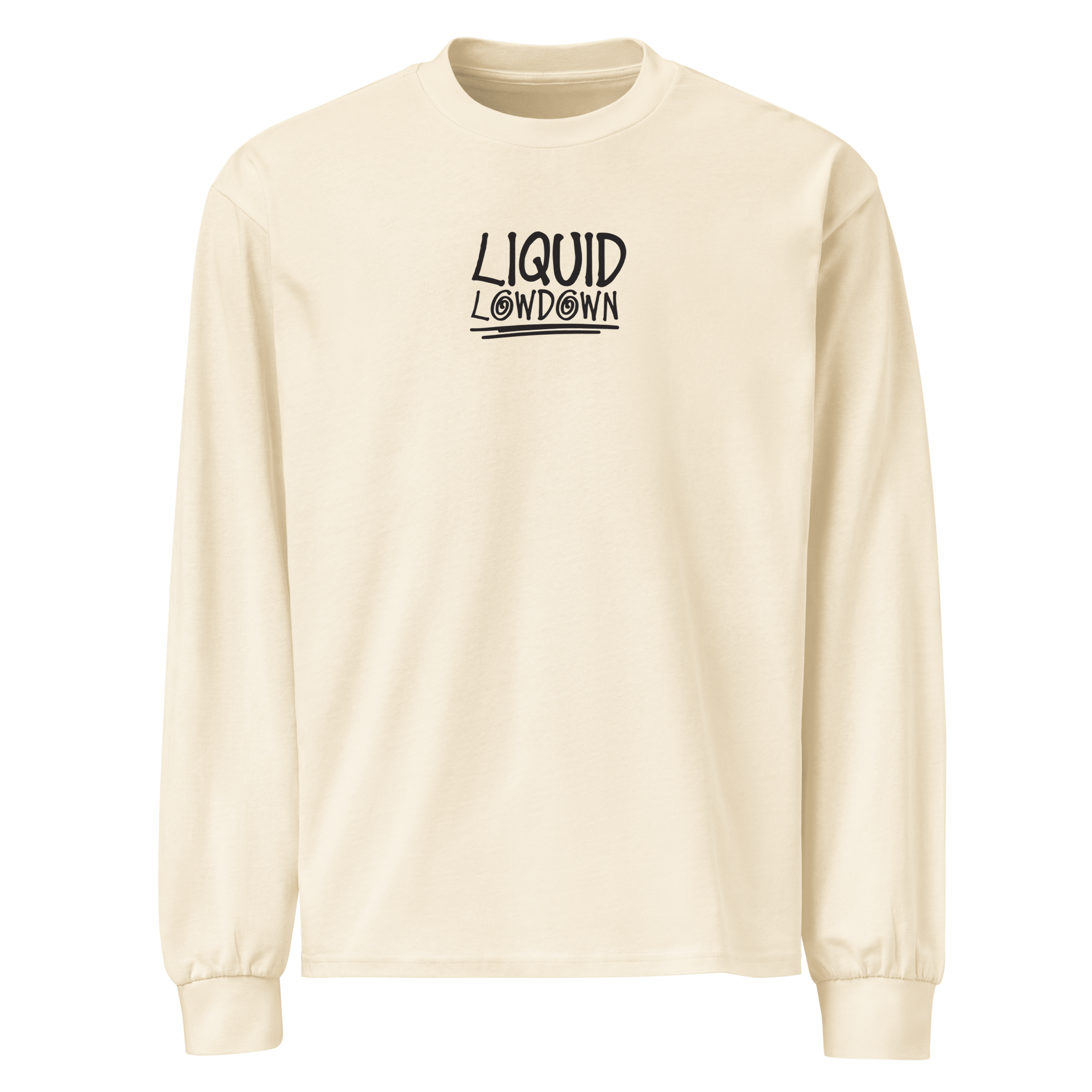 Liquid Lowdown - Ecru Long Sleeve Tee