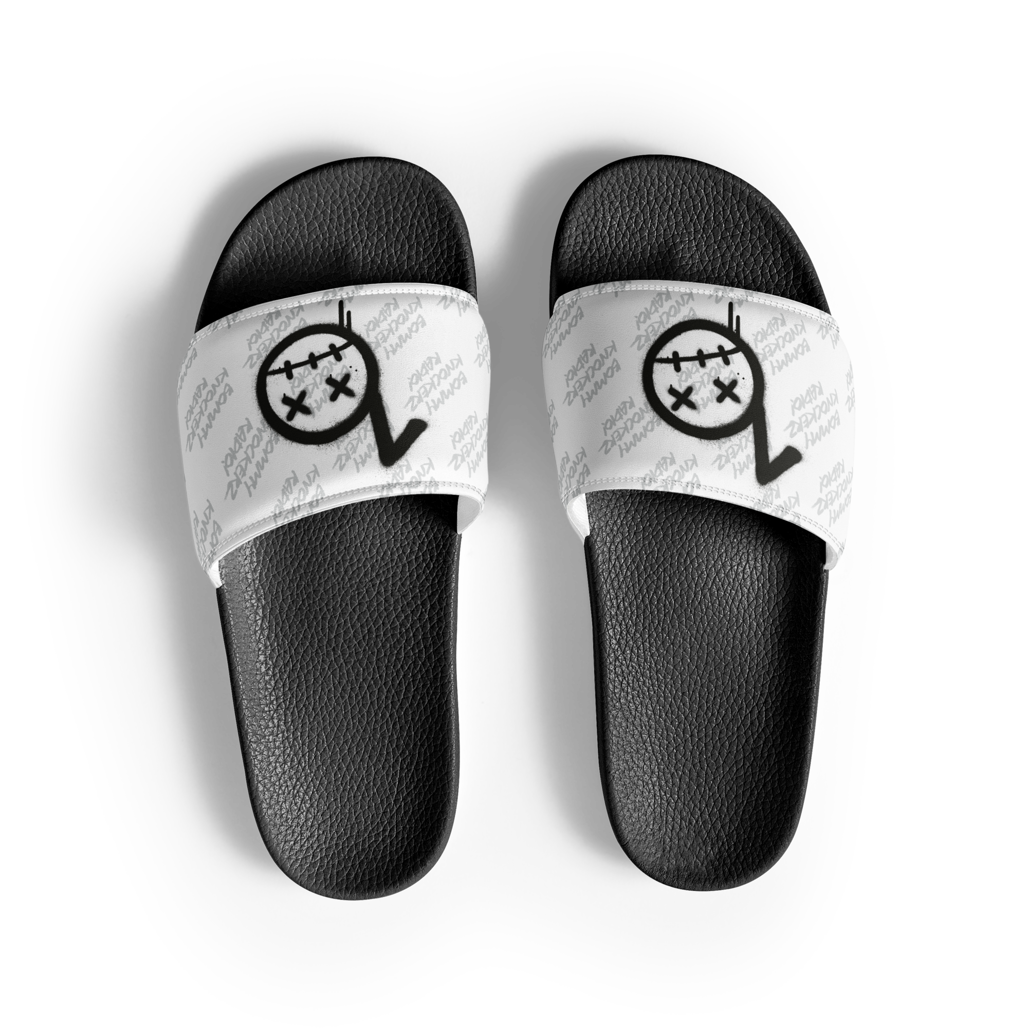 BommyKnockerz - Women’s Slides - Bommy Print - (WHITE)